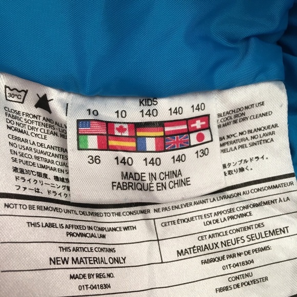 Spyder Kids Blue Hoodie Jacket Full Zip Size 10 - Picture 8 of 8